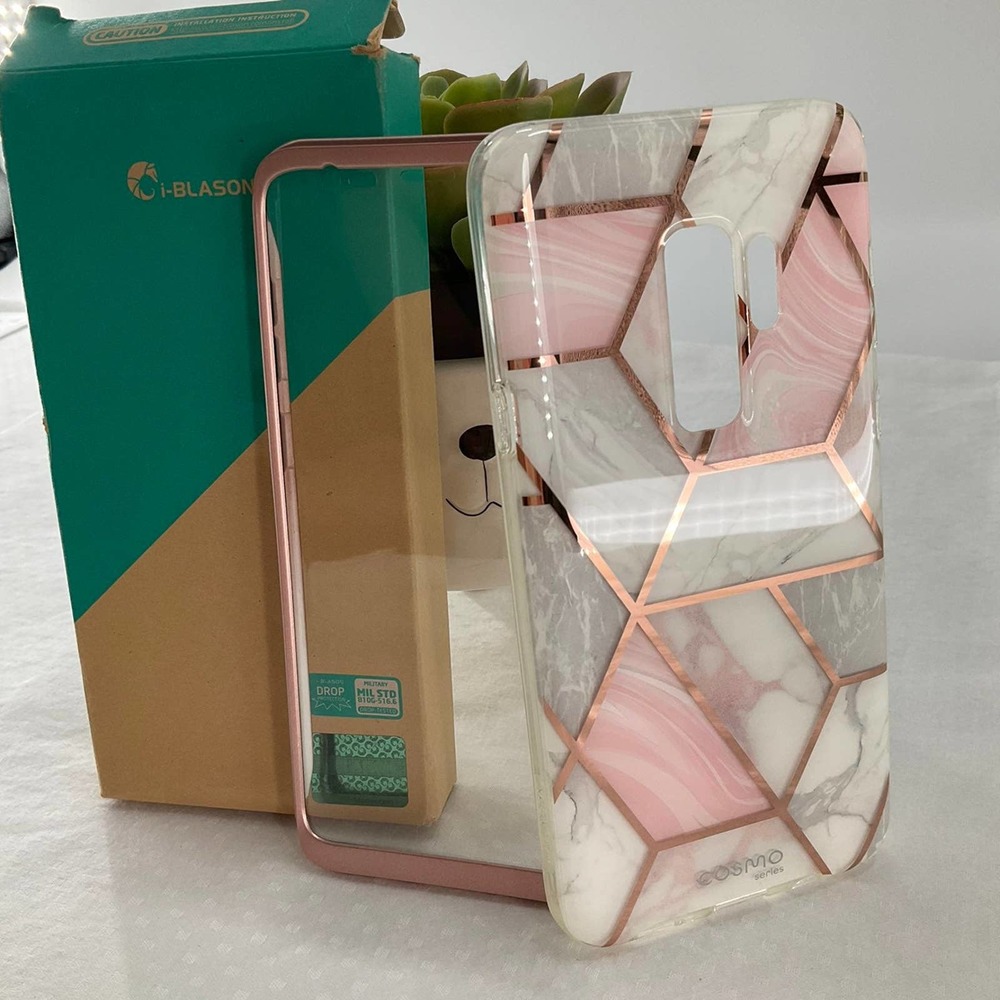 i-Blason Case For Samsung 9 Plus, Marble/Pink